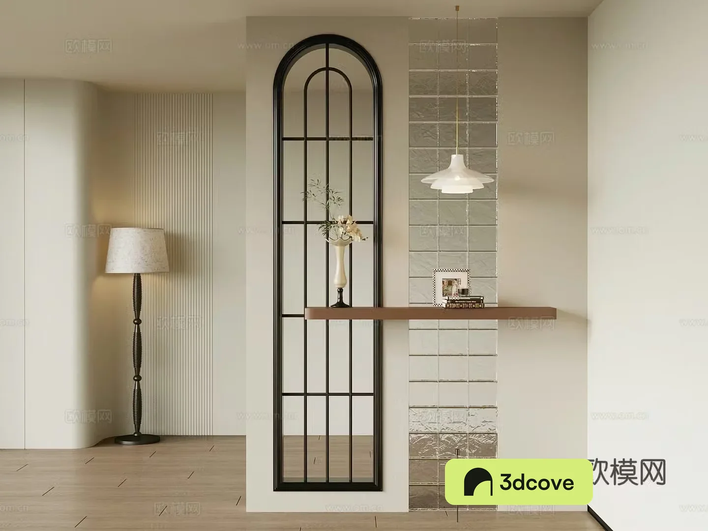 Partition French partition Floor lamp