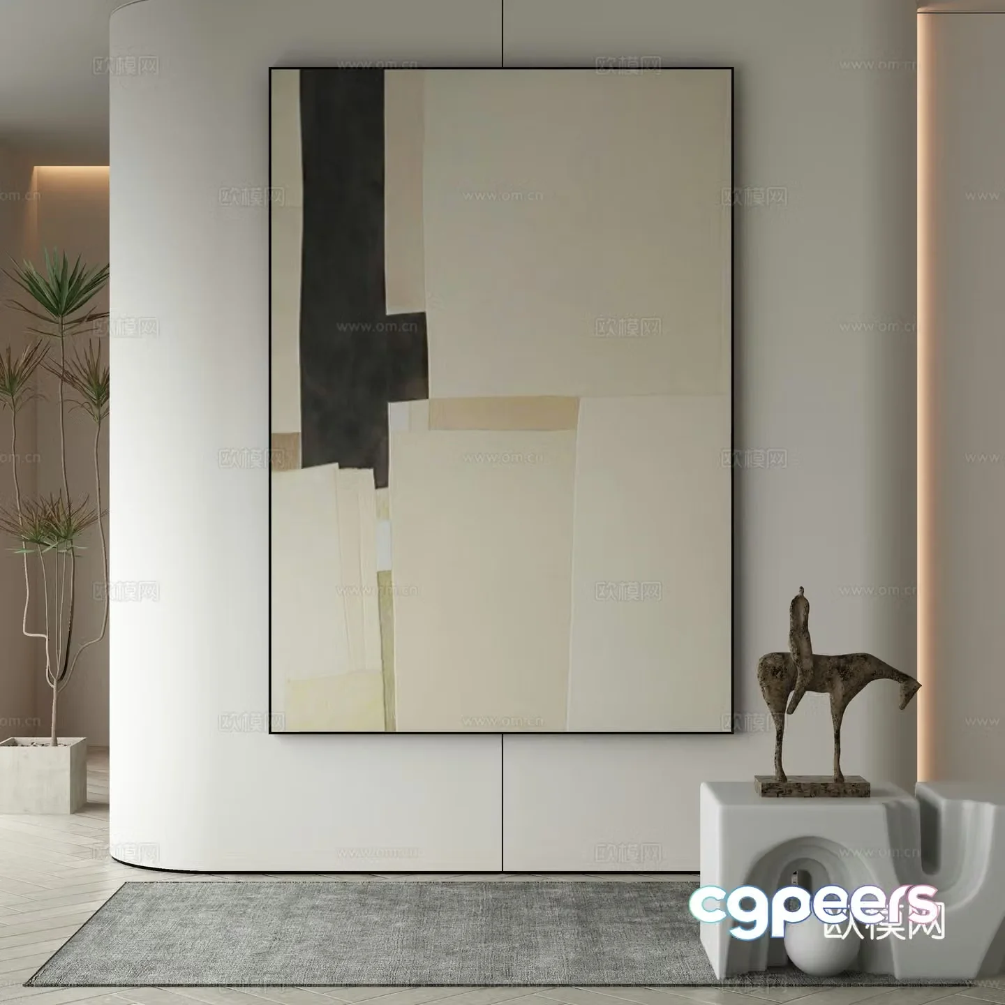Modern decorative painting 3d model
