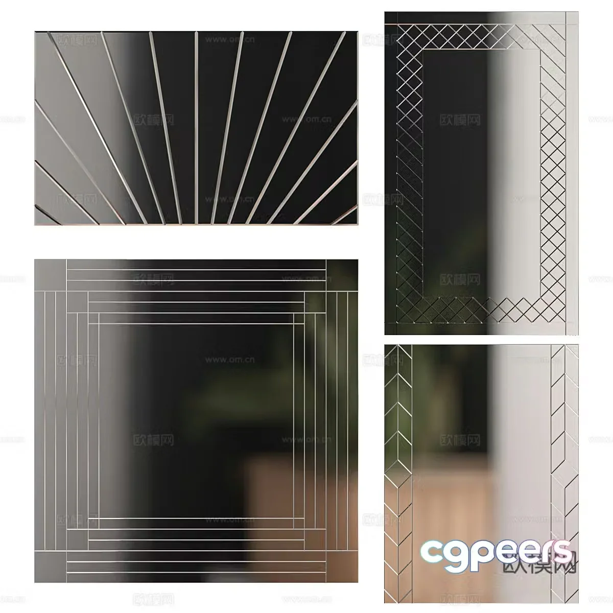 Modern decorative mirror 3d model