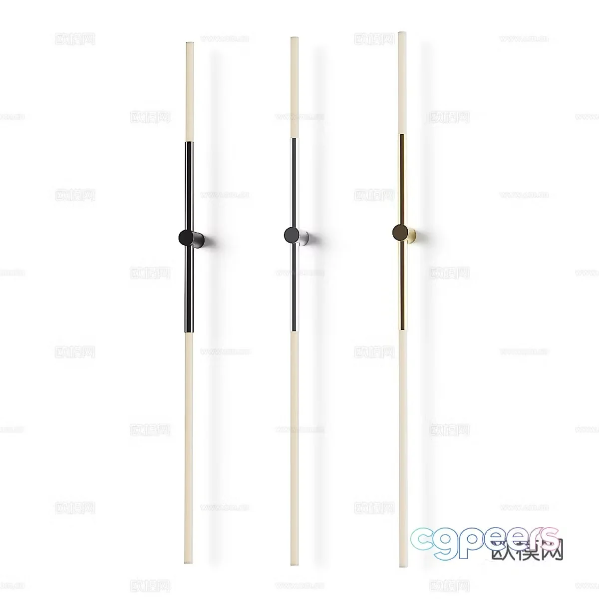 Modern minimalist long linear wall lamp 3D model