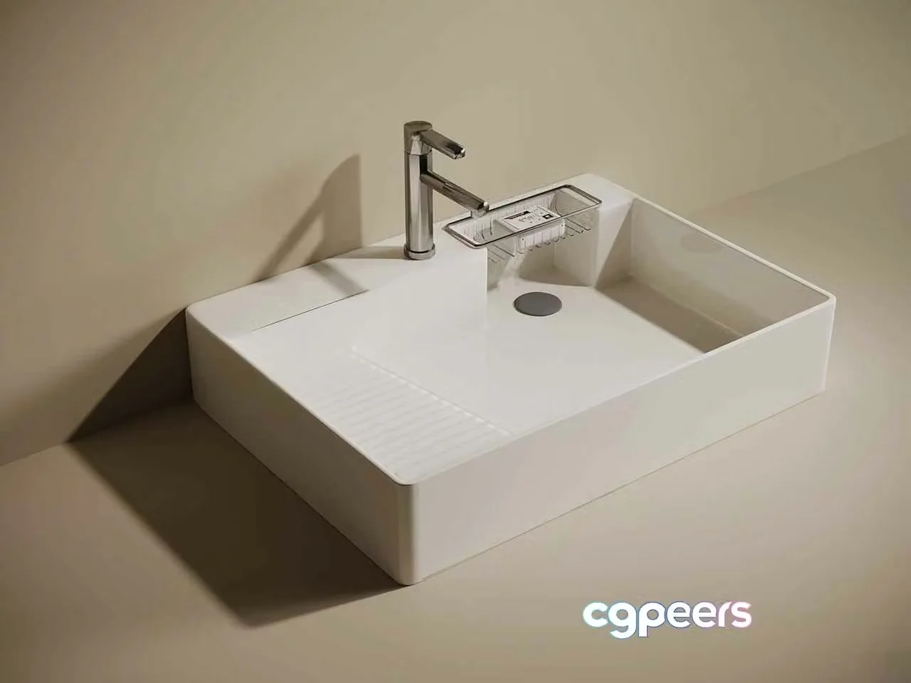 Modern White Sink 3D Model – 6131 – VRAY Render