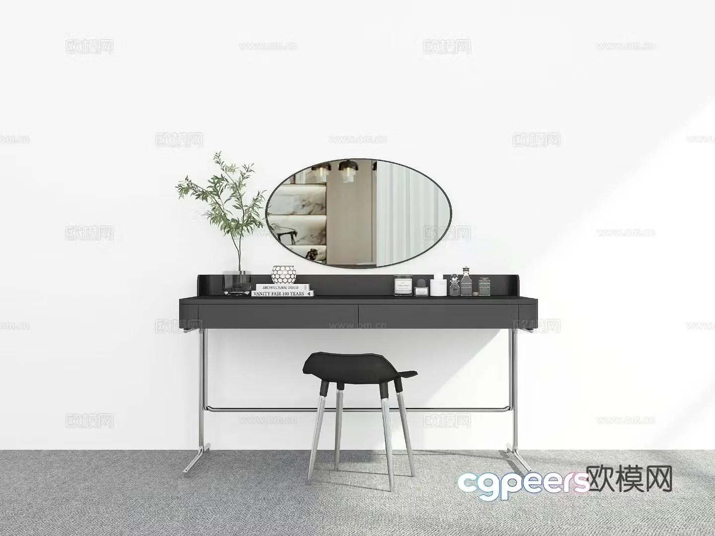 Modern dressing table dressing table 3d model
