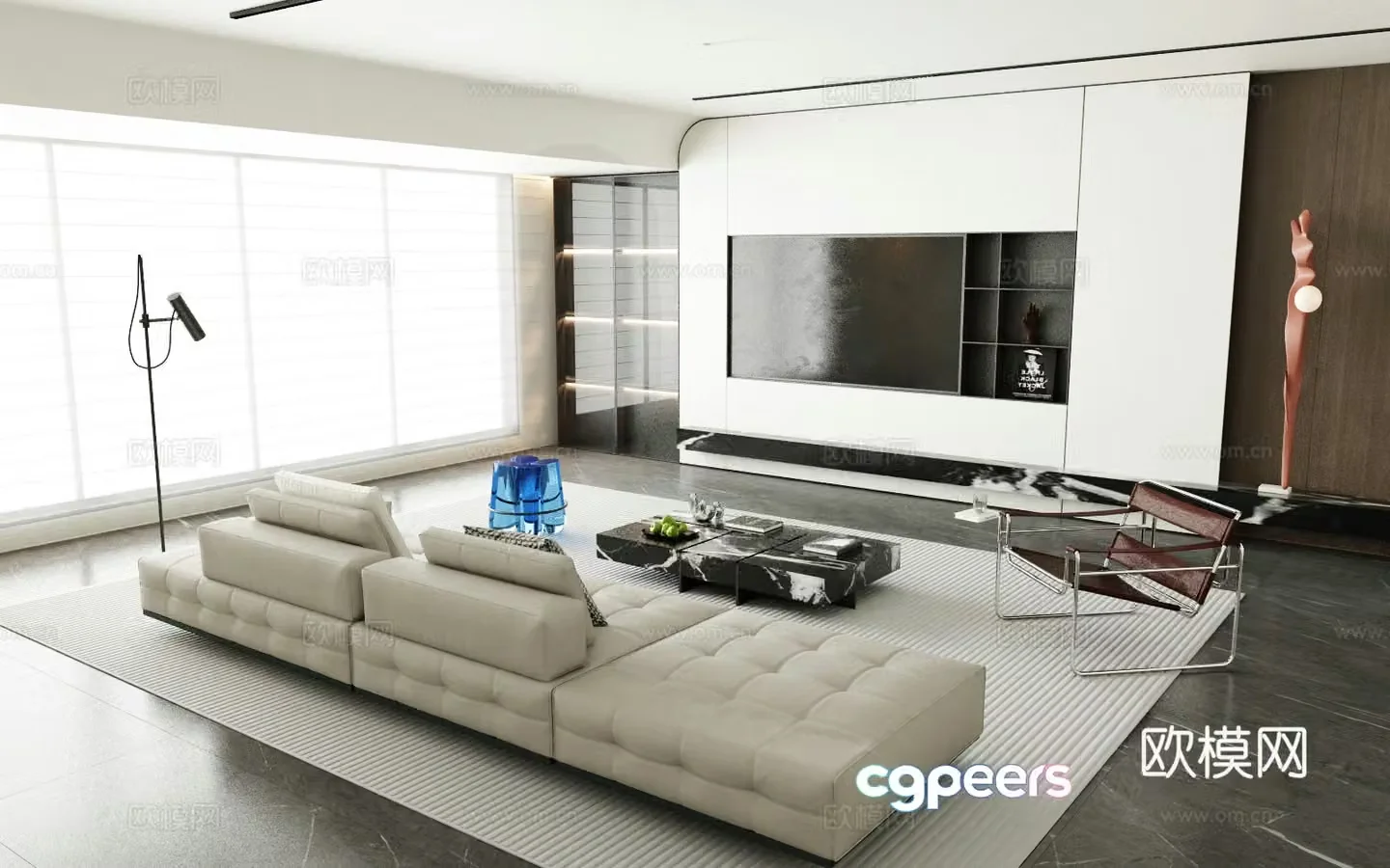 Modern living room 3d model