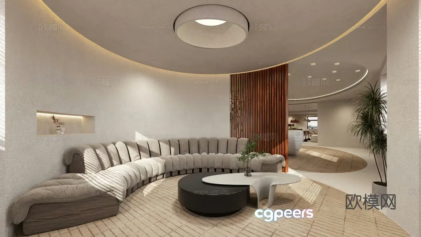 Modern reception area 3D model