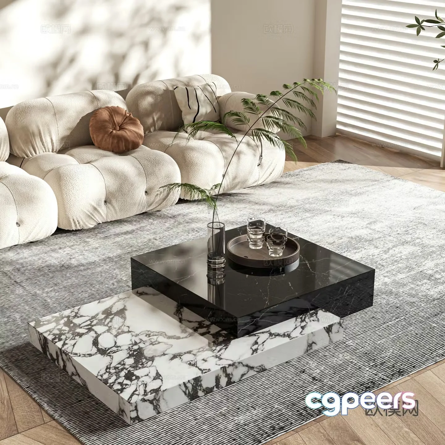 Modern style coffee table 3d model