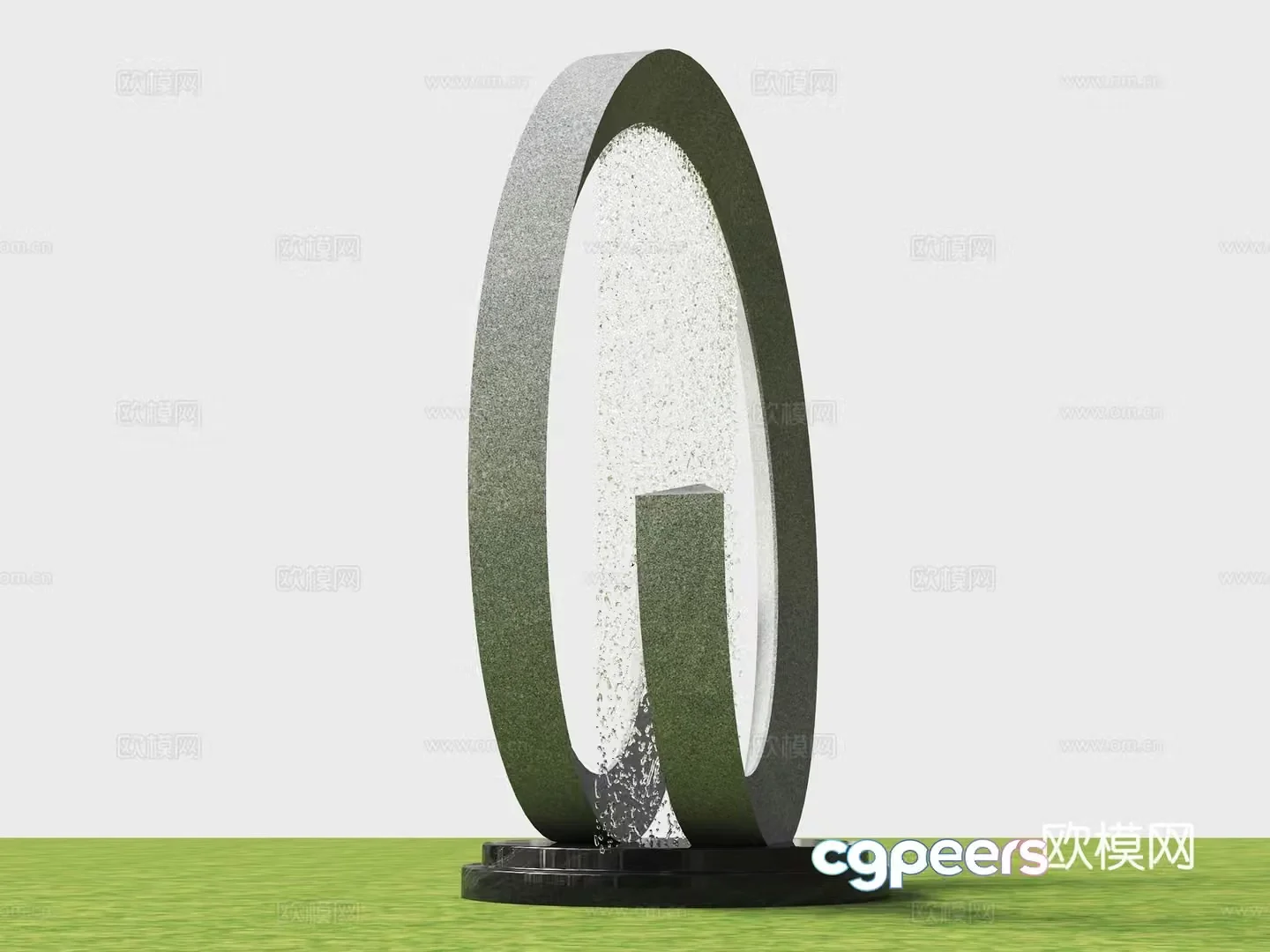 Square sculpture Modern sculpture Stainless steel sculpture Theme sculpture Round sculpture Alien sculpture 3d model