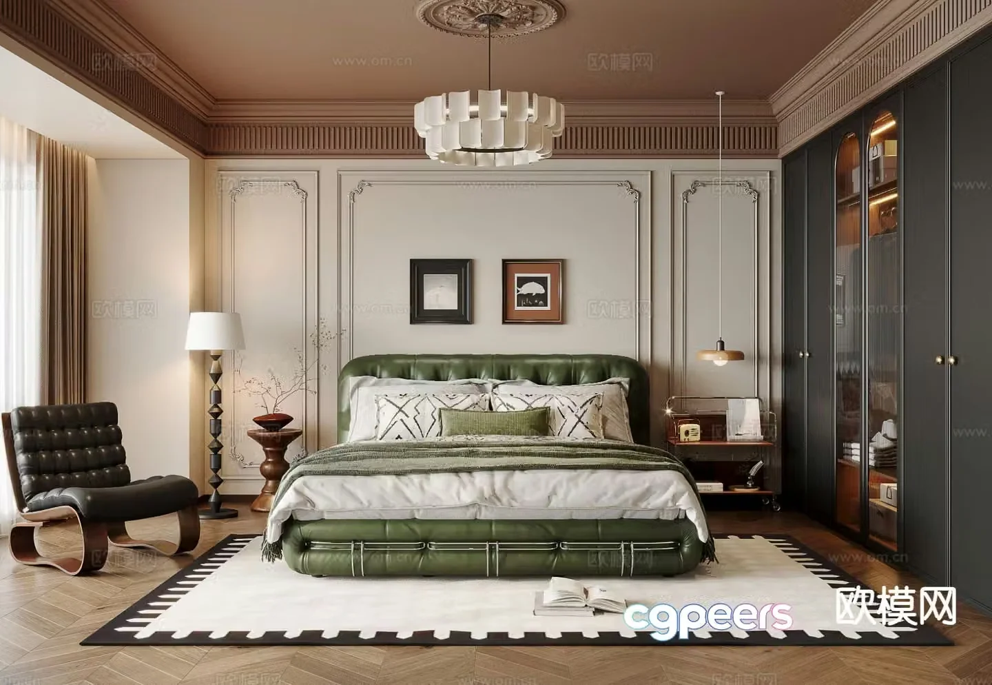 French bedroom master bedroom 3d model