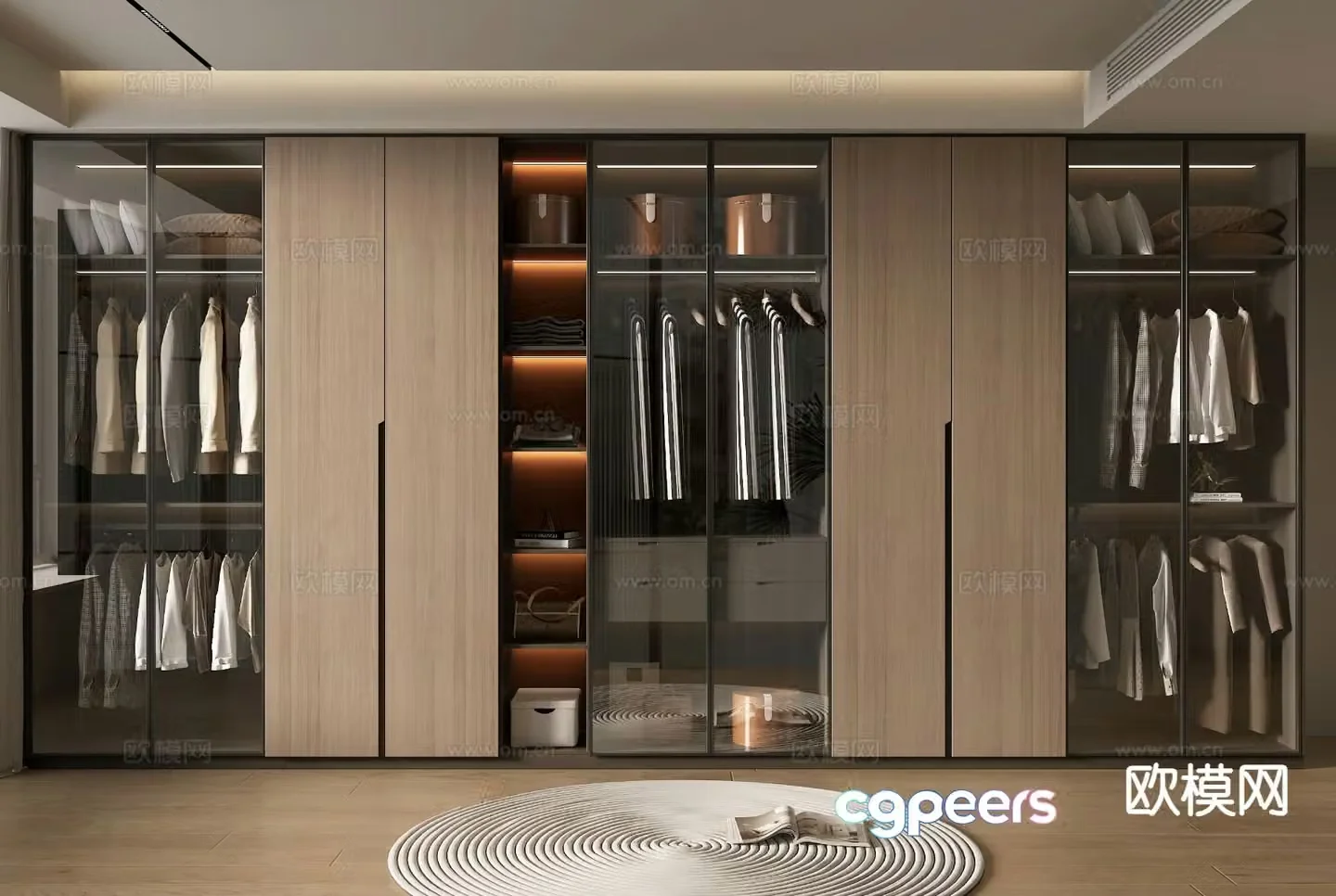modern wardrobe wardrobe 3d model