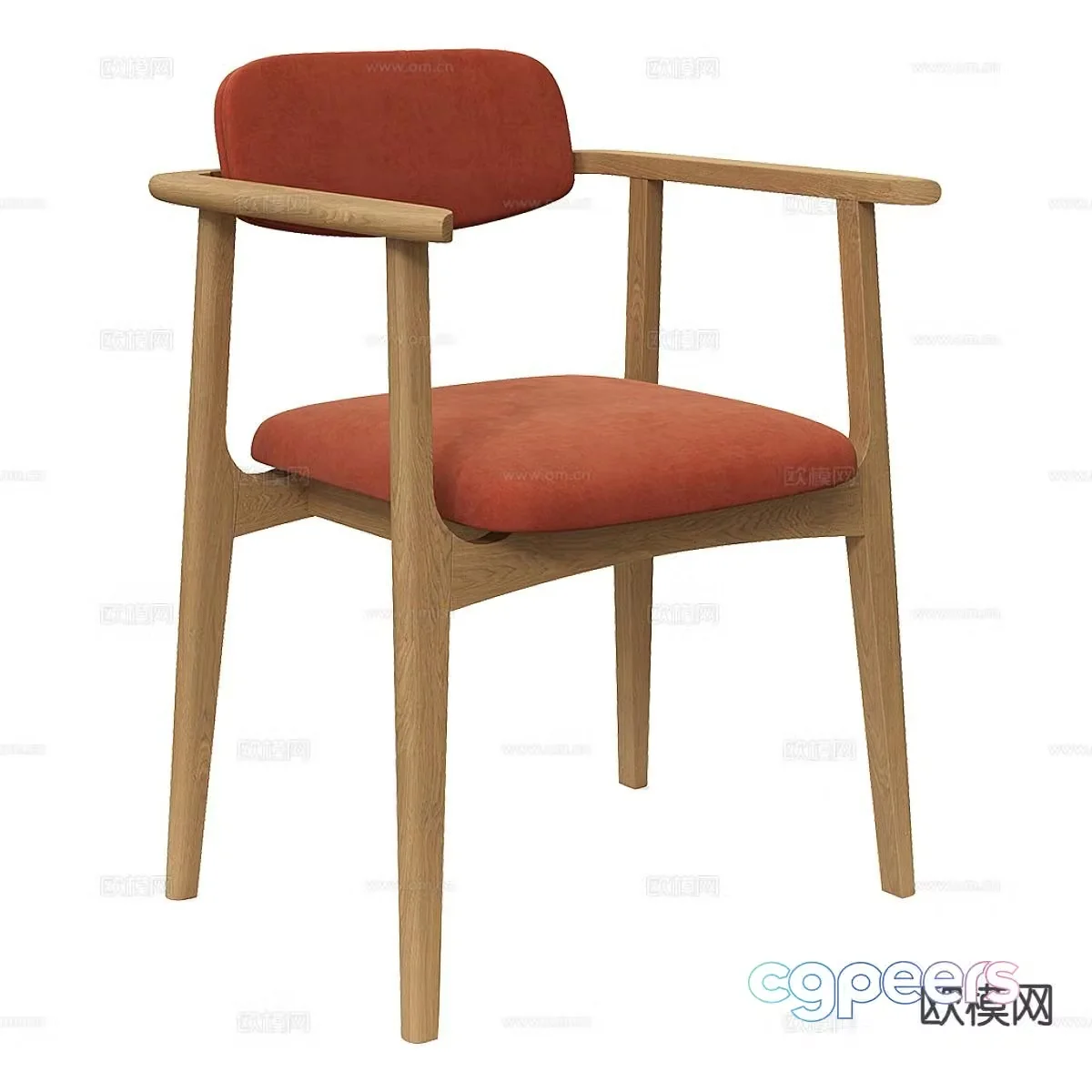 Nordic simple armchair chair leisure chair 3d model