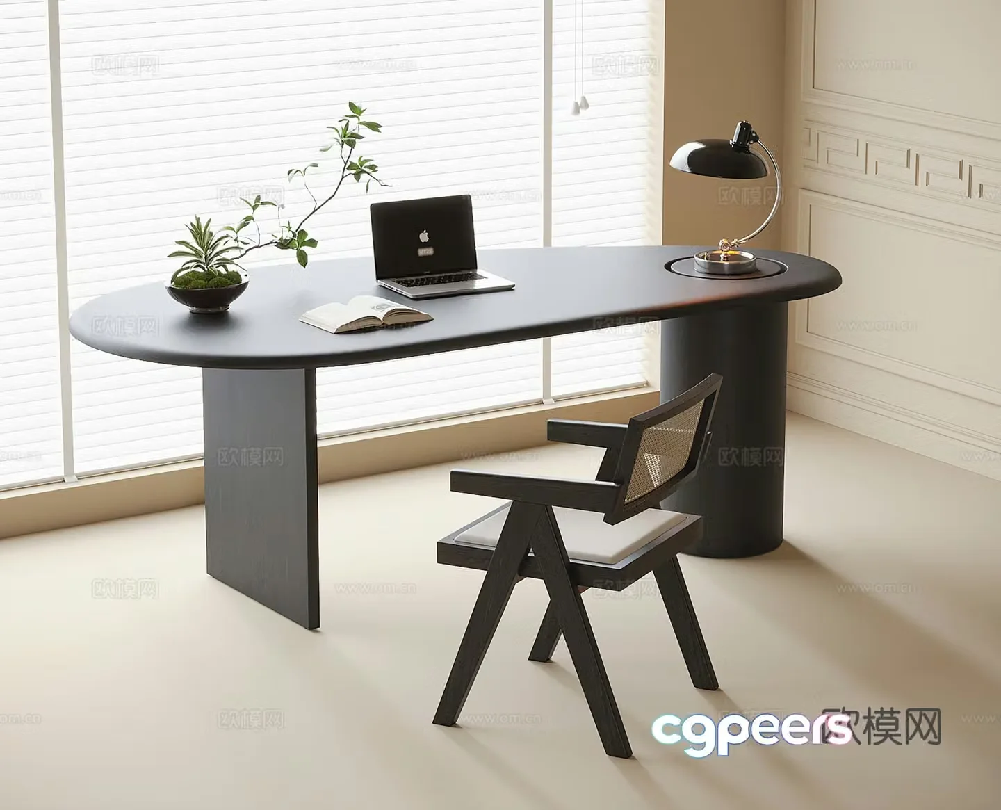 Modern desk chair 3d model