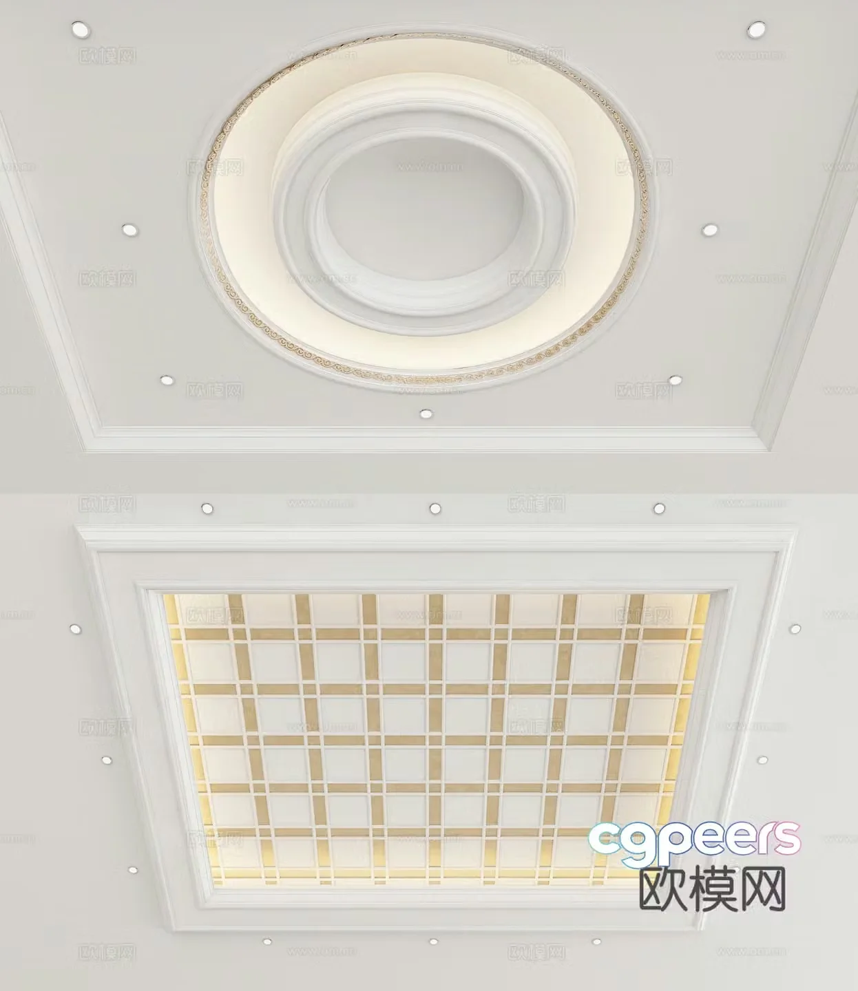 European style ceiling 3D model