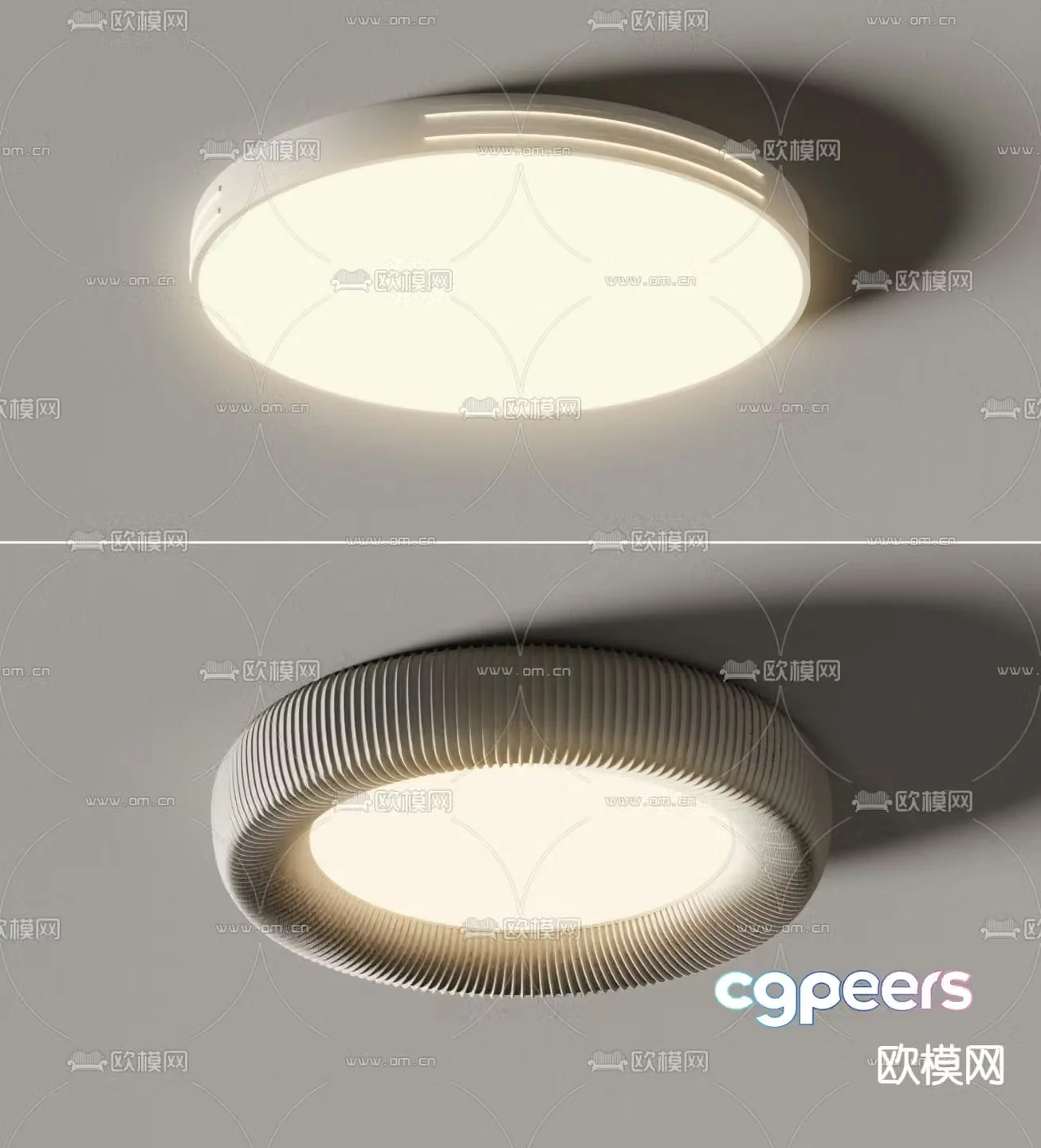 Round ceiling lamp bedroom lamp 3d model
