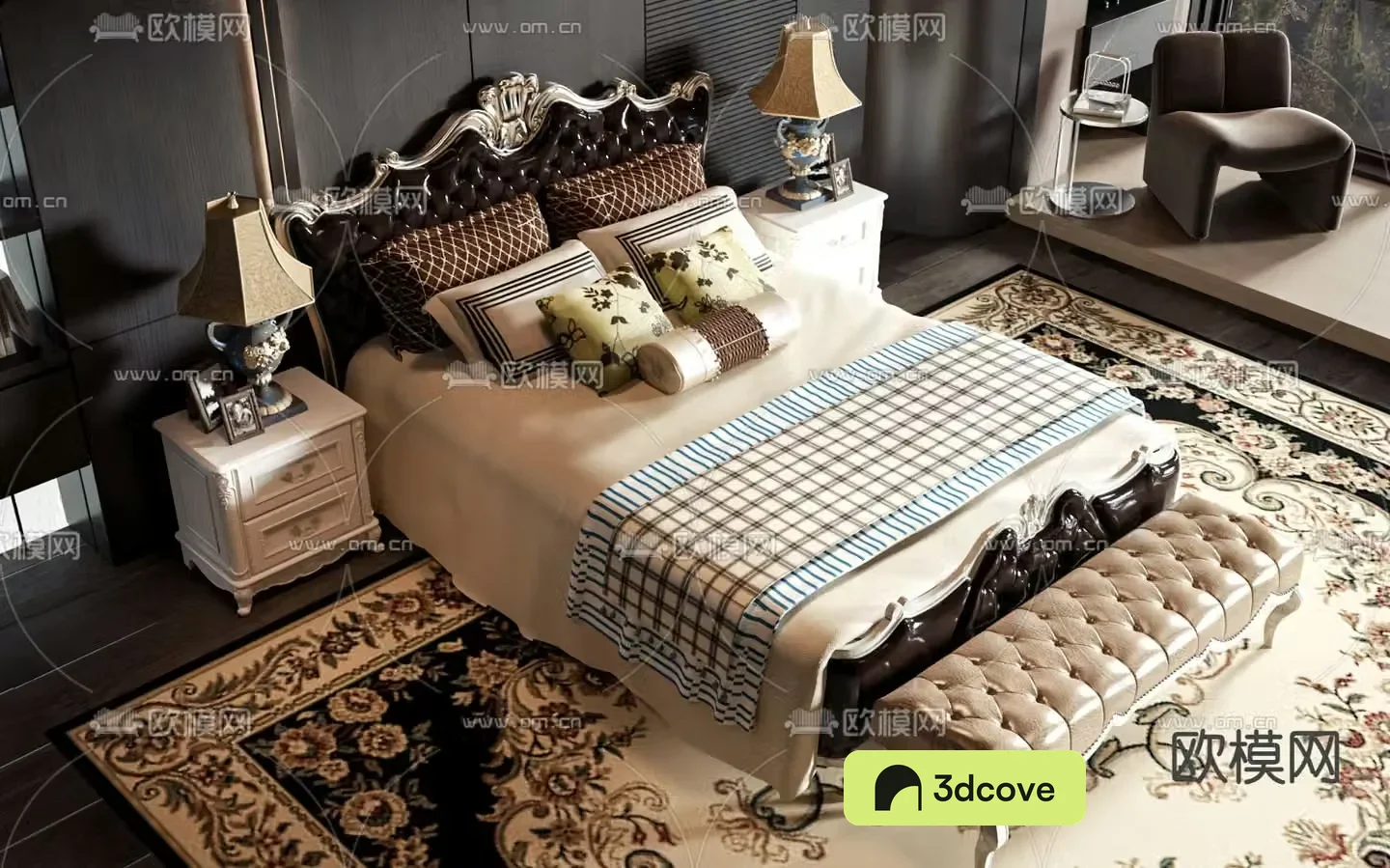 European double bed