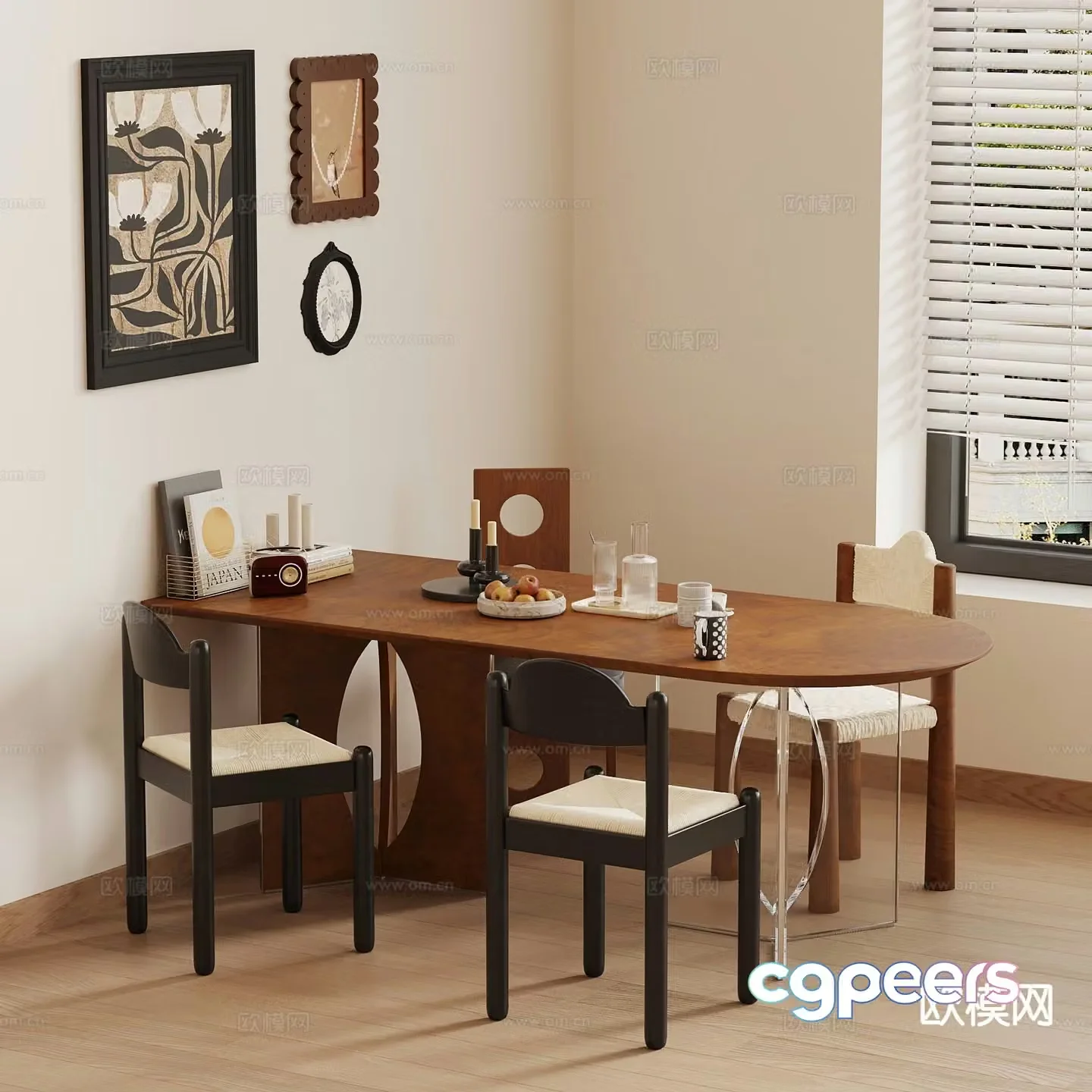 French restaurant 3d model