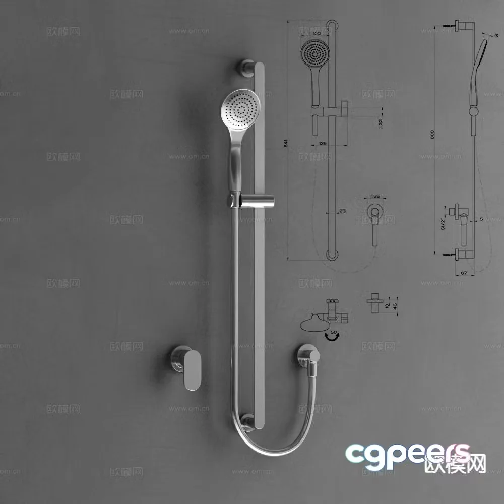 Modern shower shower 3d model