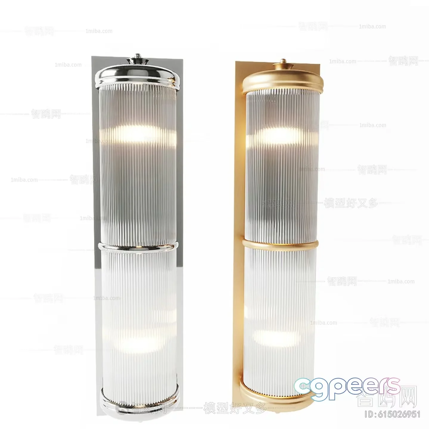 Gold Light Fixture 3D Model – 18734 – VRAY Render