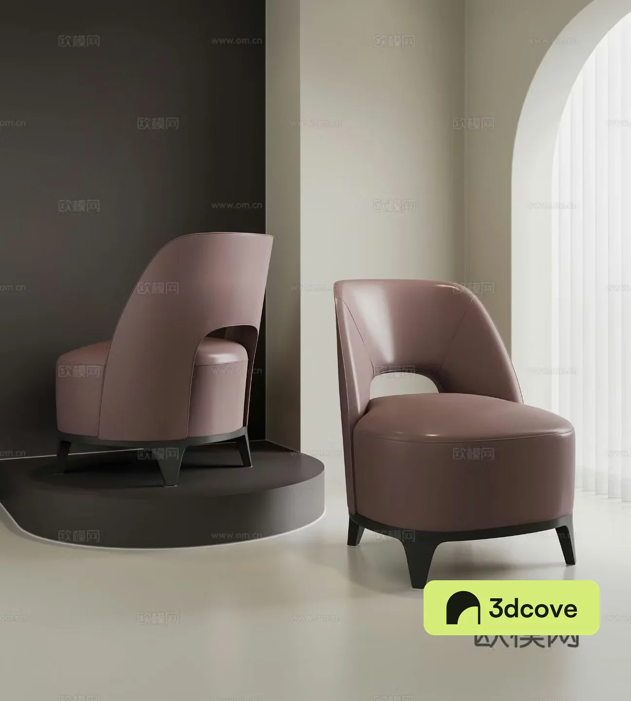 Leather sofa chair leisure chair