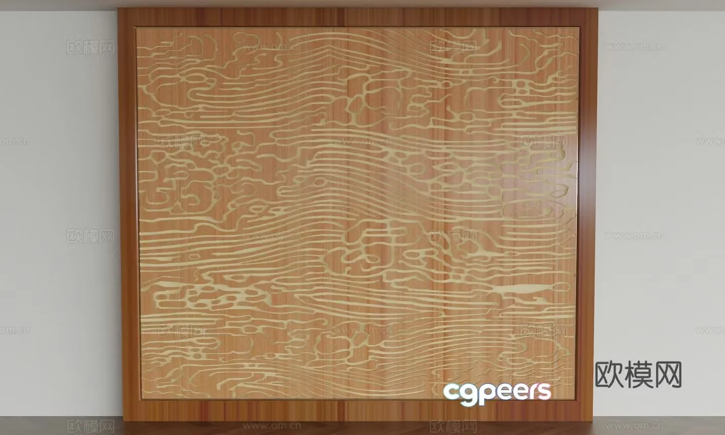 New Chinese background model wall 3D model