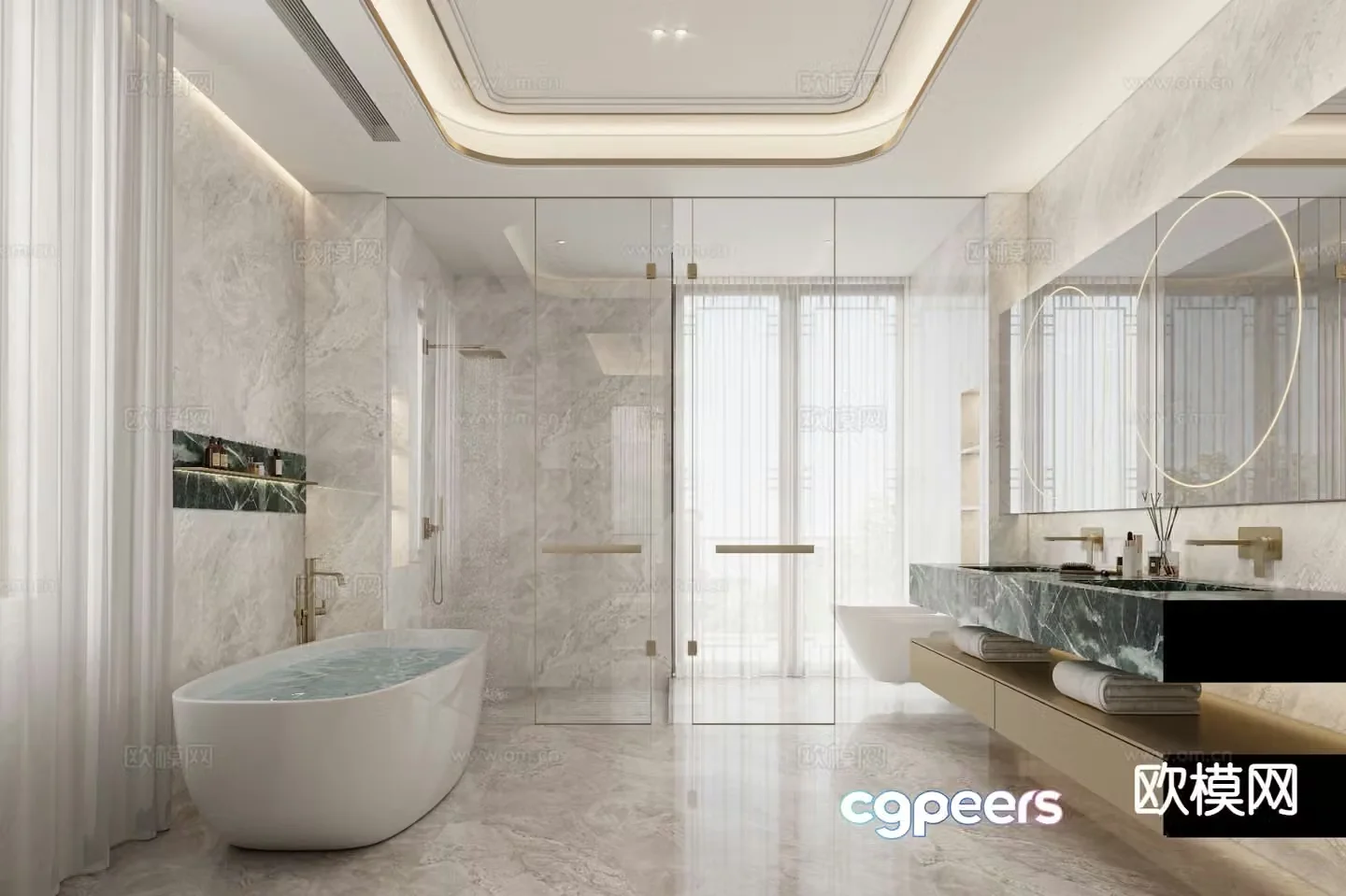 Modern bathroom bathroom master bathroom 3d model