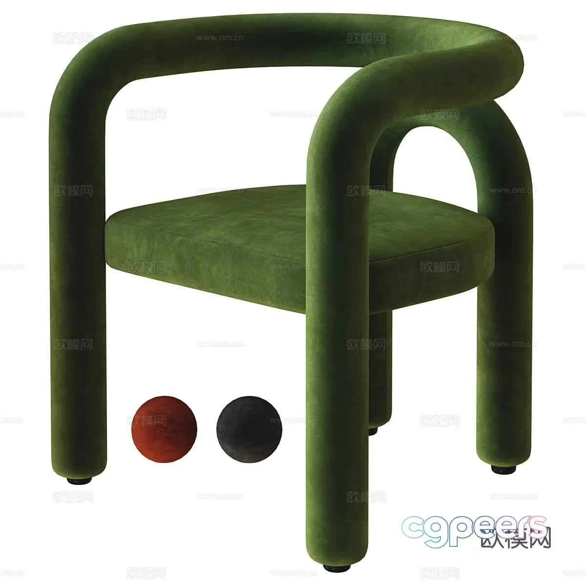 Modern Italian casual chair 3d model