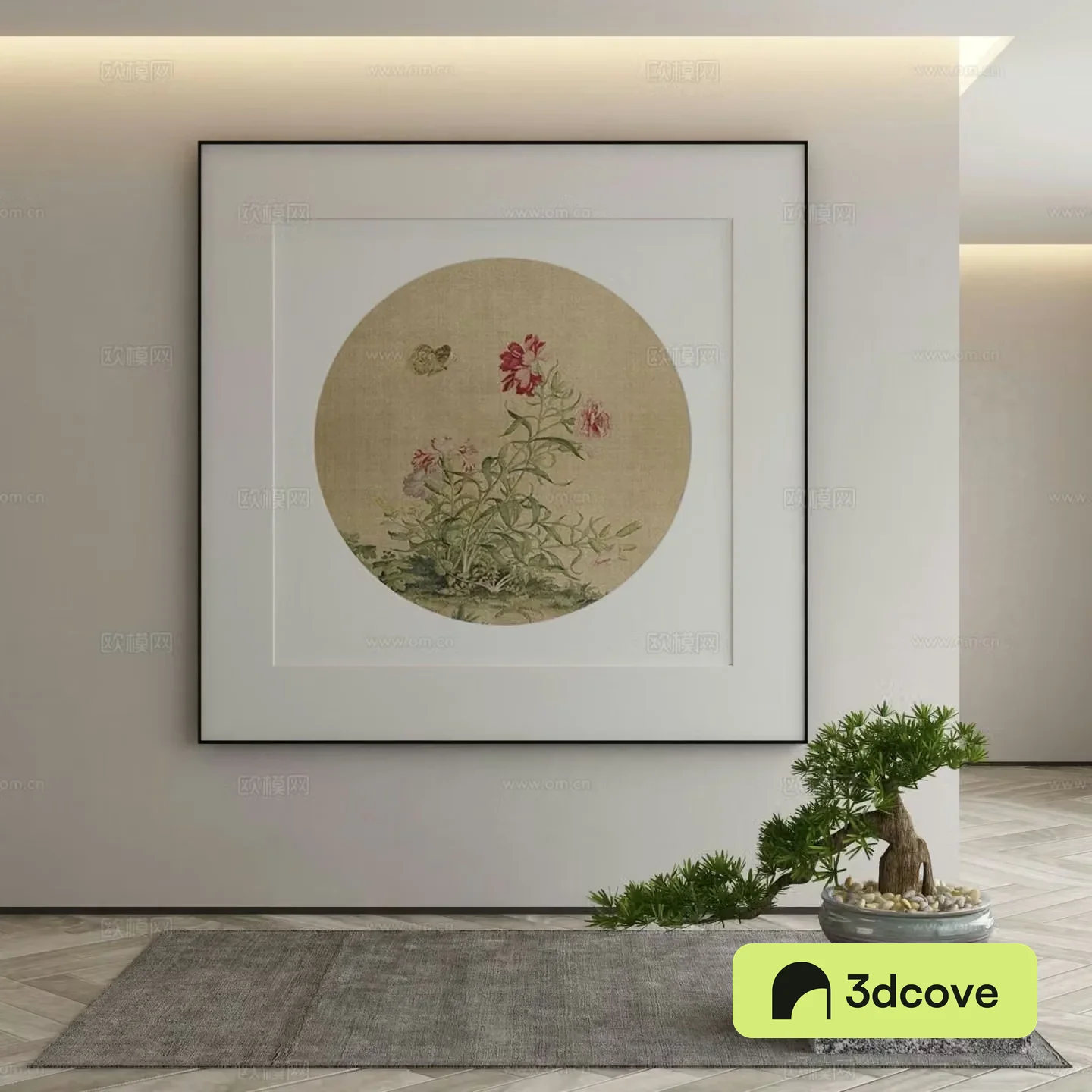 New Chinese style decorative painting flower hanging painting