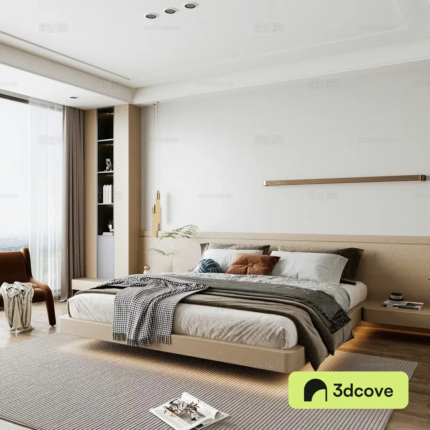 Modern home bedroom Modern bedroom Italian bedroom Simple bedroom Italian bed