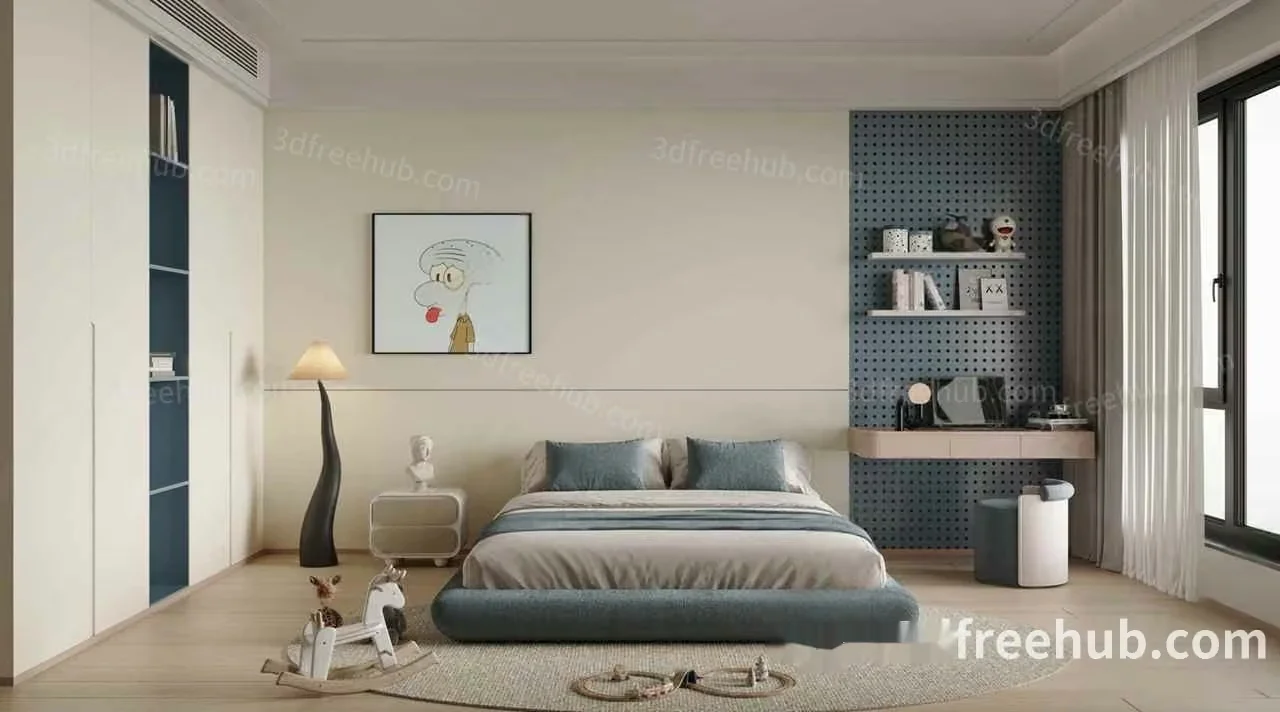 Modern Bedroom 3D Model – 20536 – VRAY Render