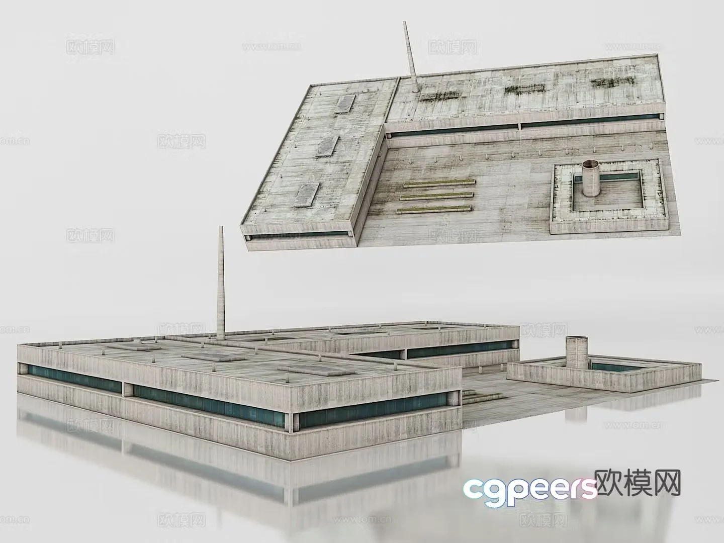 Building exterior 3d model