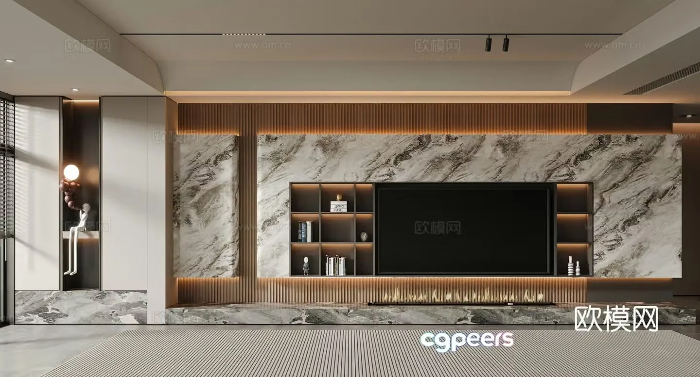 Modern living room 3d model