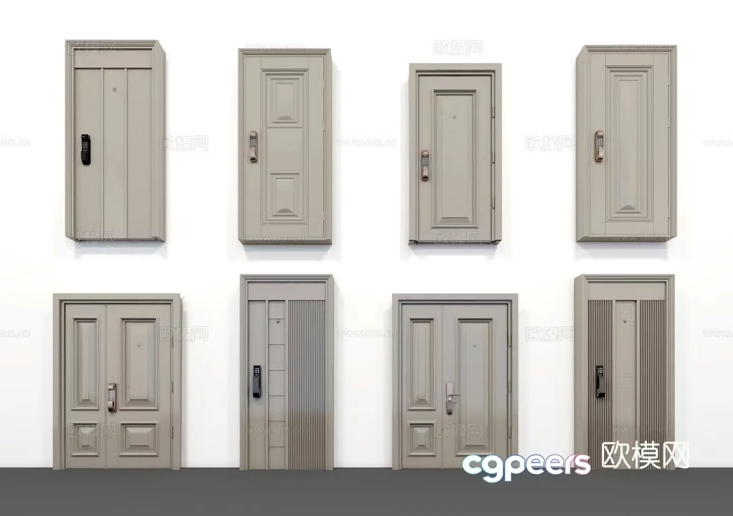 3D model of entry door