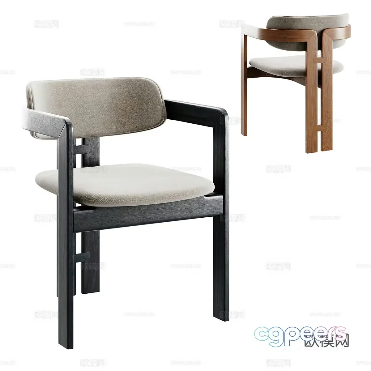 Chair Dining Chair Leisure Chair Coffee Chair 3d Model