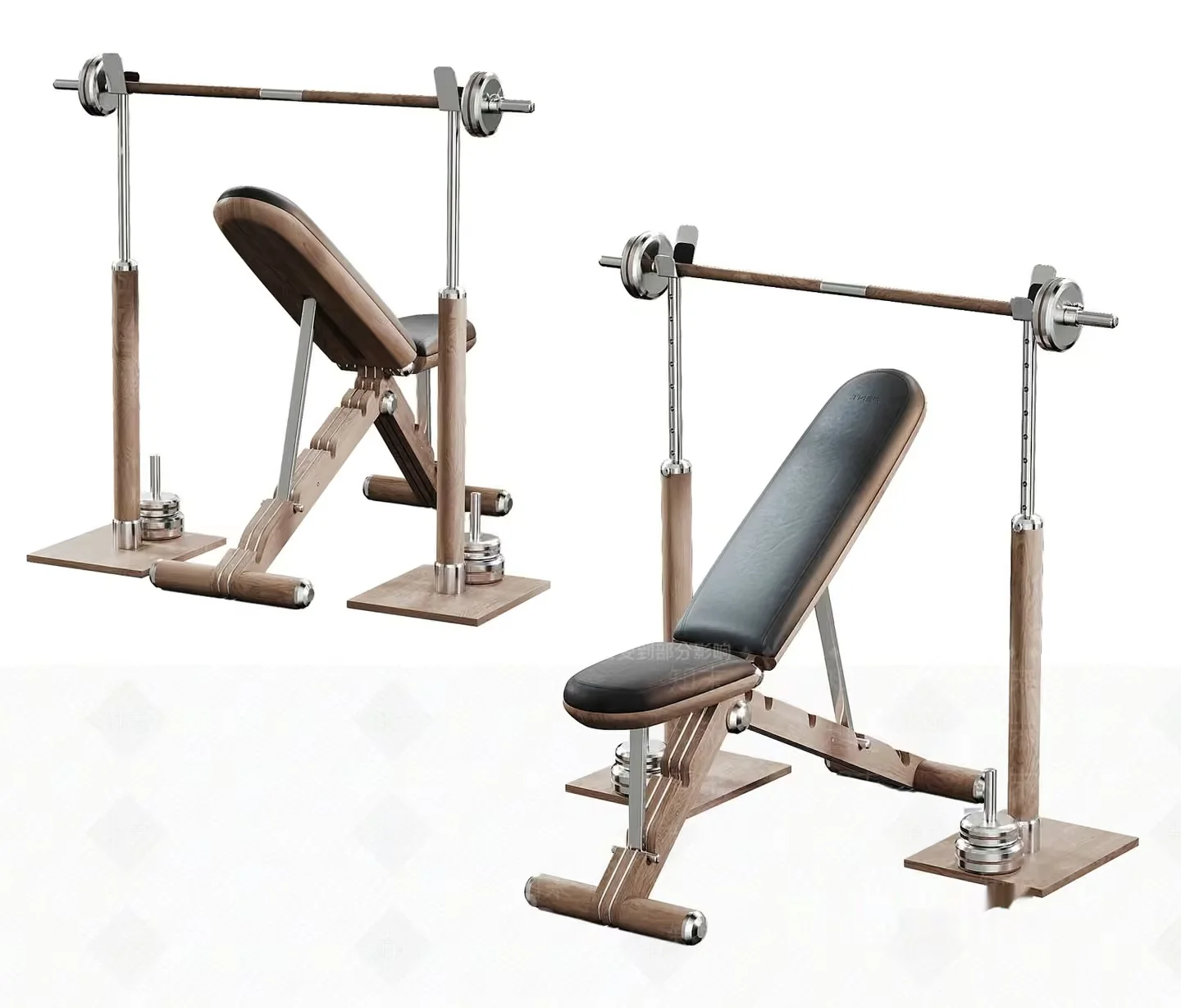 Wooden Weight Bench 3D Model – 3844 – VRAY Render