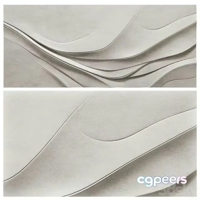 3ds Max Free – Beige Abstract Wall Art