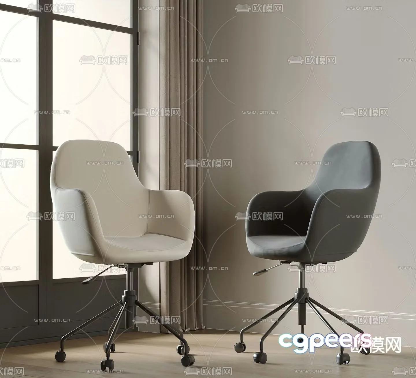 Office chair staff chair 3d model
