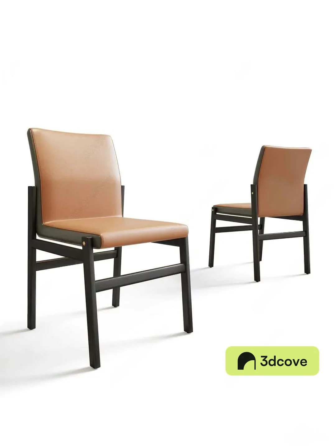 Two Tan Leather Chairs