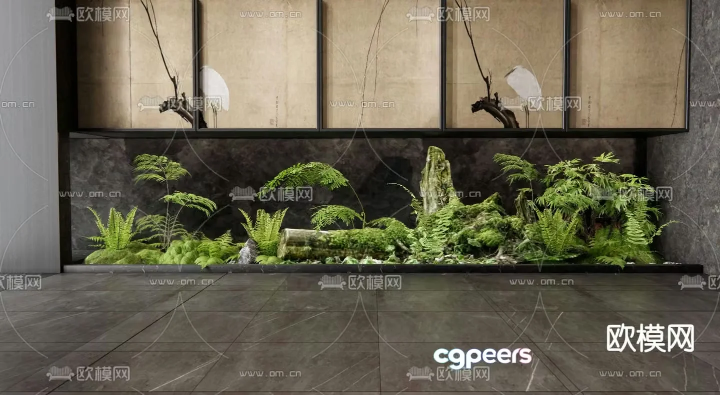 Landscape sketch plant landscaping 3D model