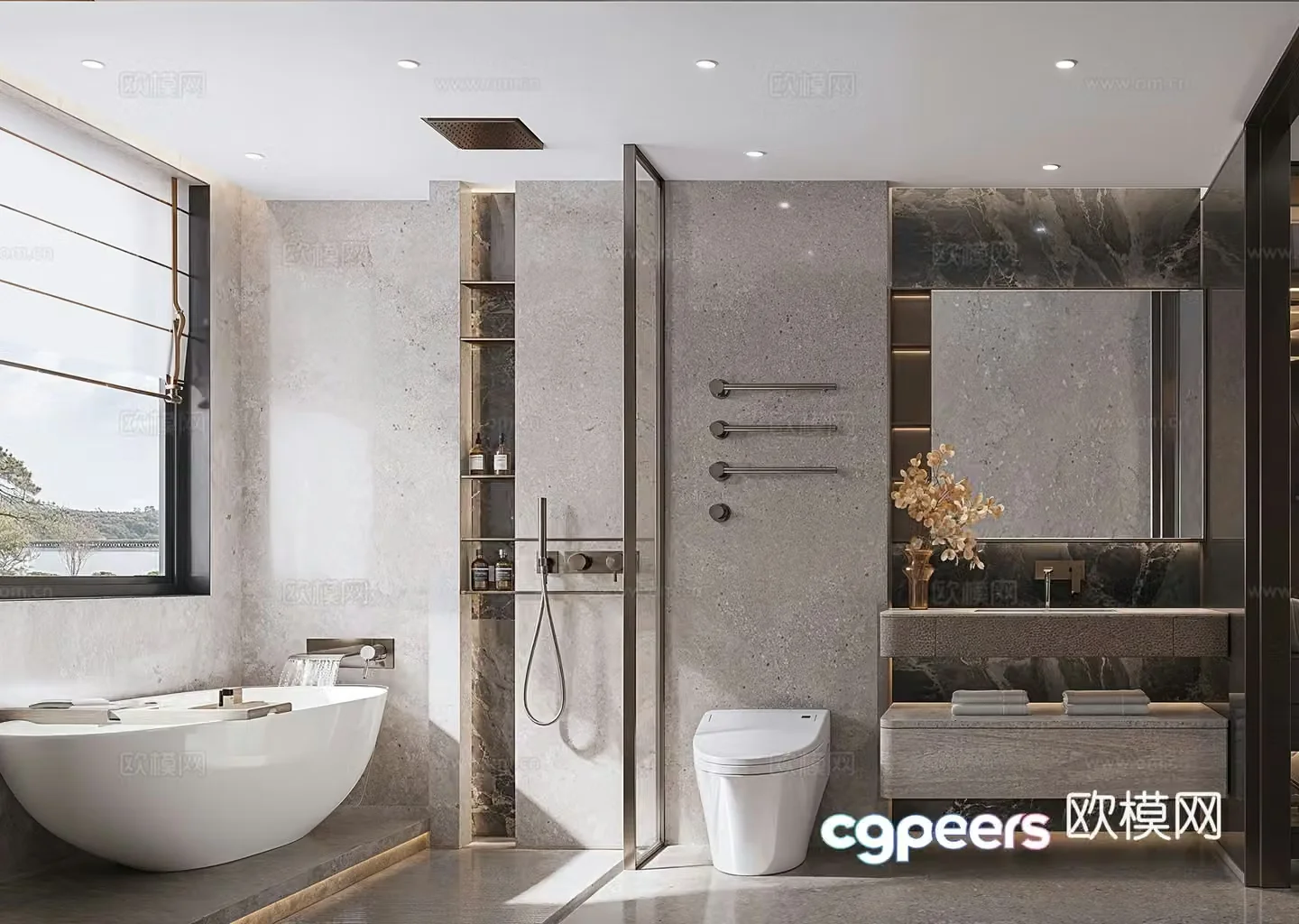 Modern bathroom bathroom 3d model