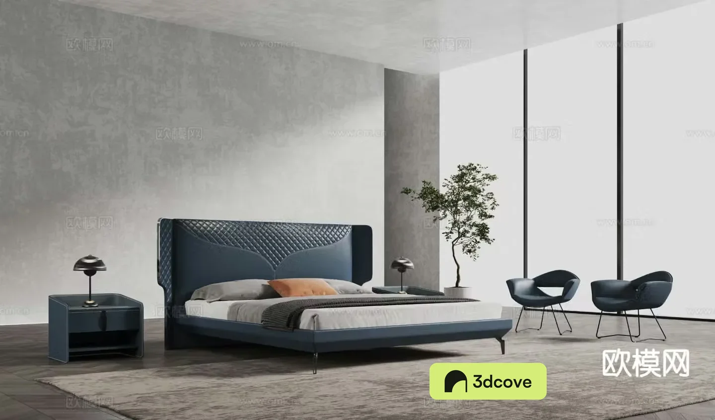 Modern double bed