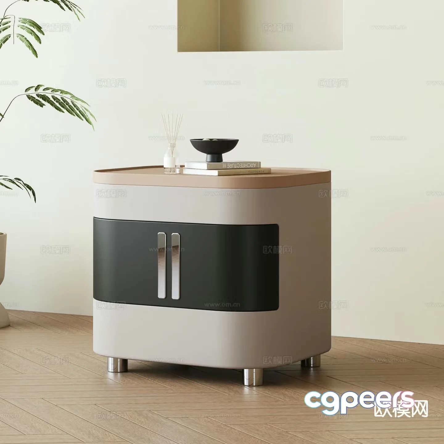 Modern bedside table 3d model