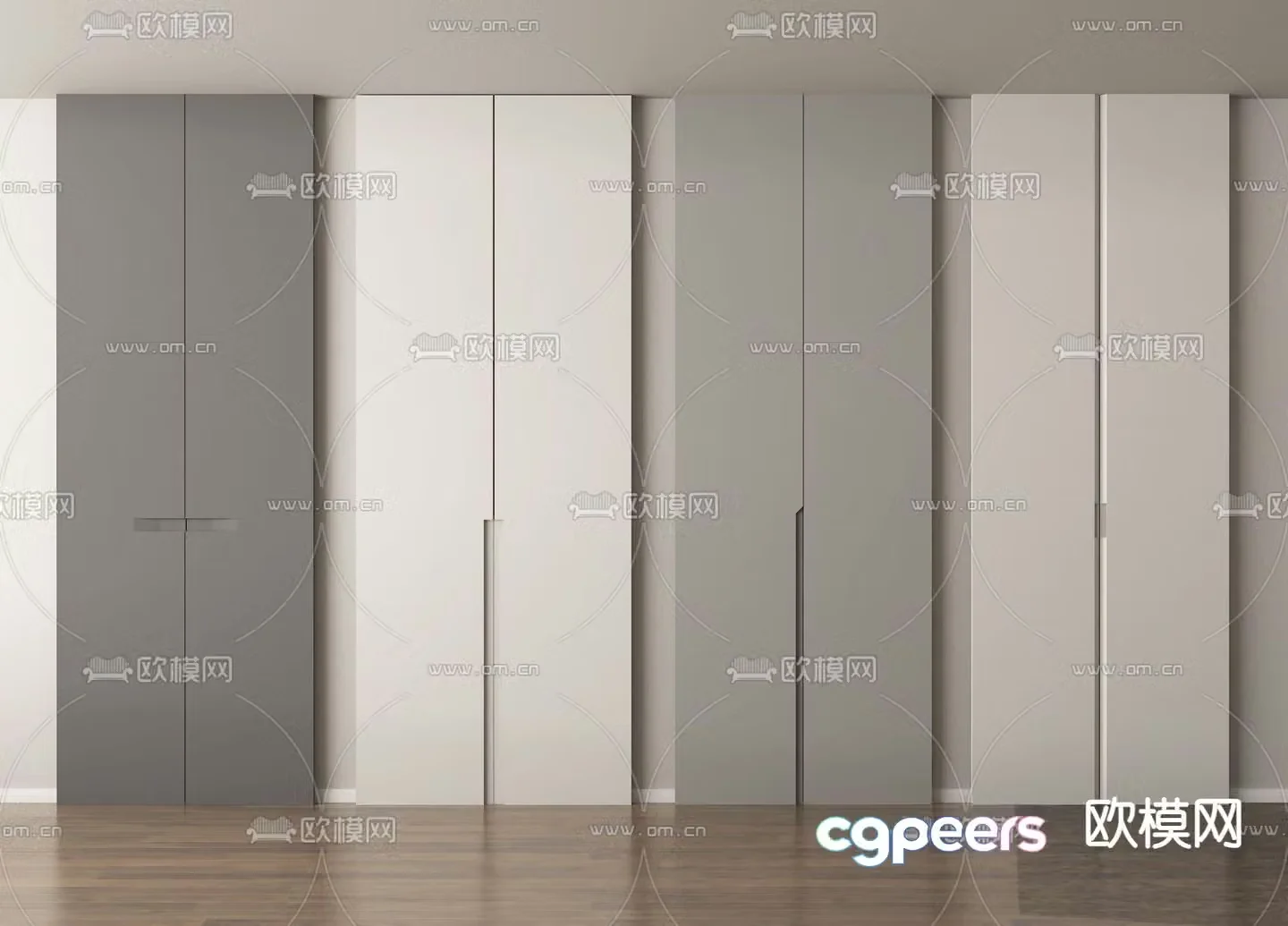 cabinet door wardrobe door door panel 3d model