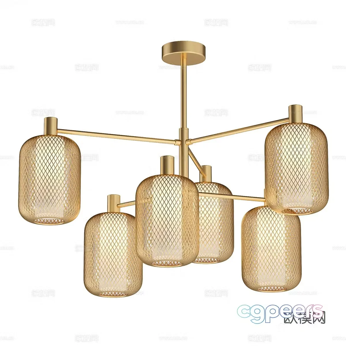 Modern simple chandelier chandelier simple chandelier dining chandelier living room chandelier 3d model