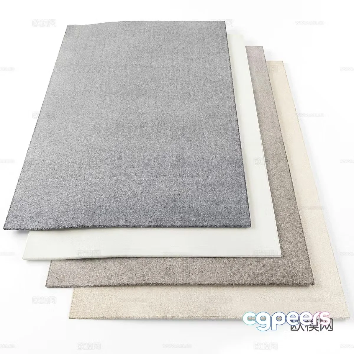 Modern fabric carpet 3d model