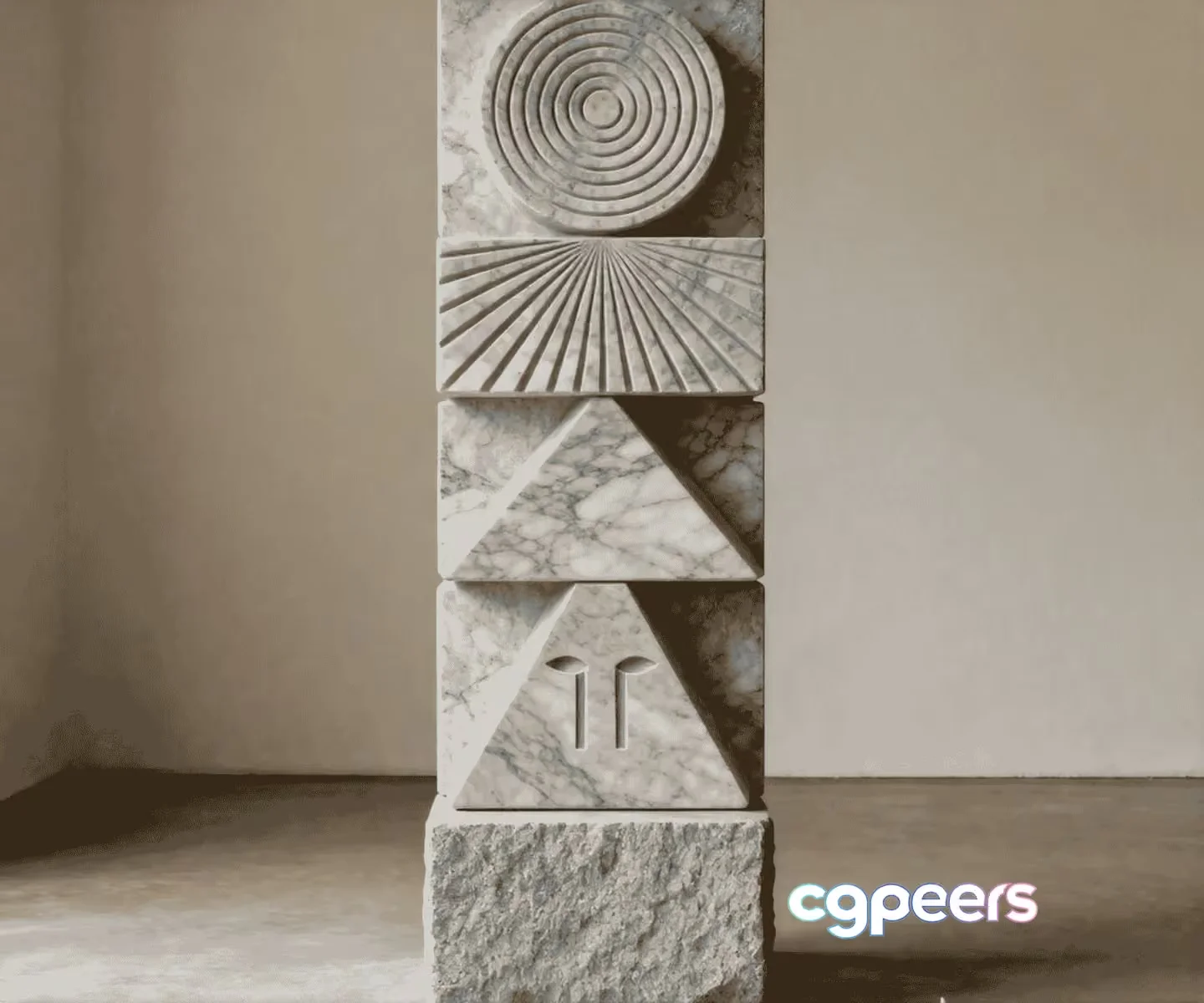 A Marble Sculpture 3D Model – 17869 – VRAY Render