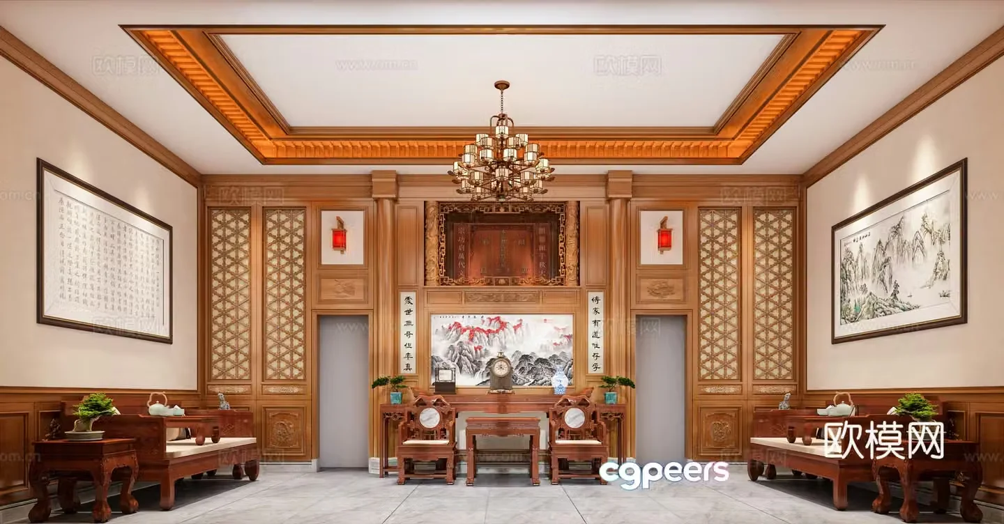 Chinese style 3D model