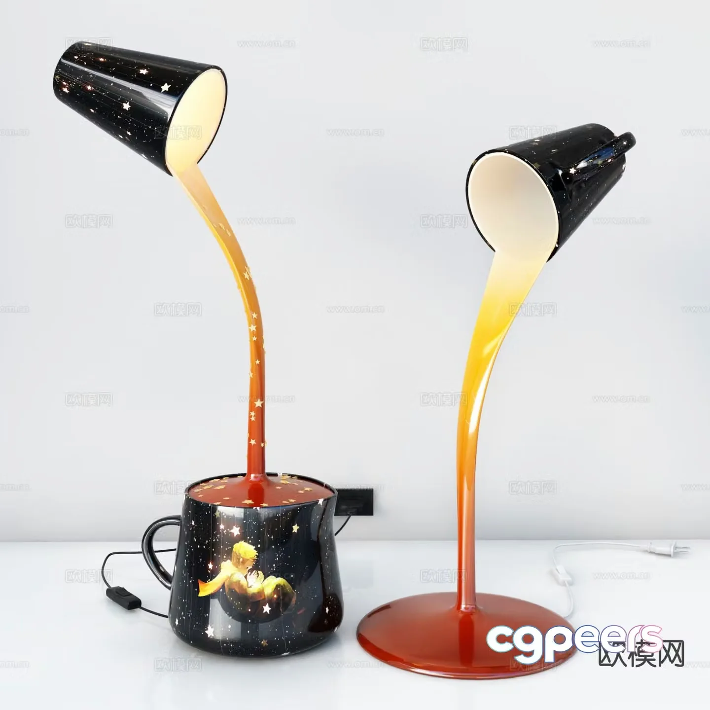 Modern creative desk lamp 3d model