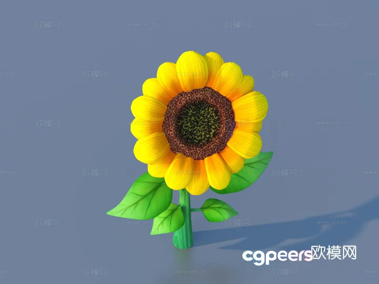 Cartoon Plants Shrub Flowers and Plants 3d Model
