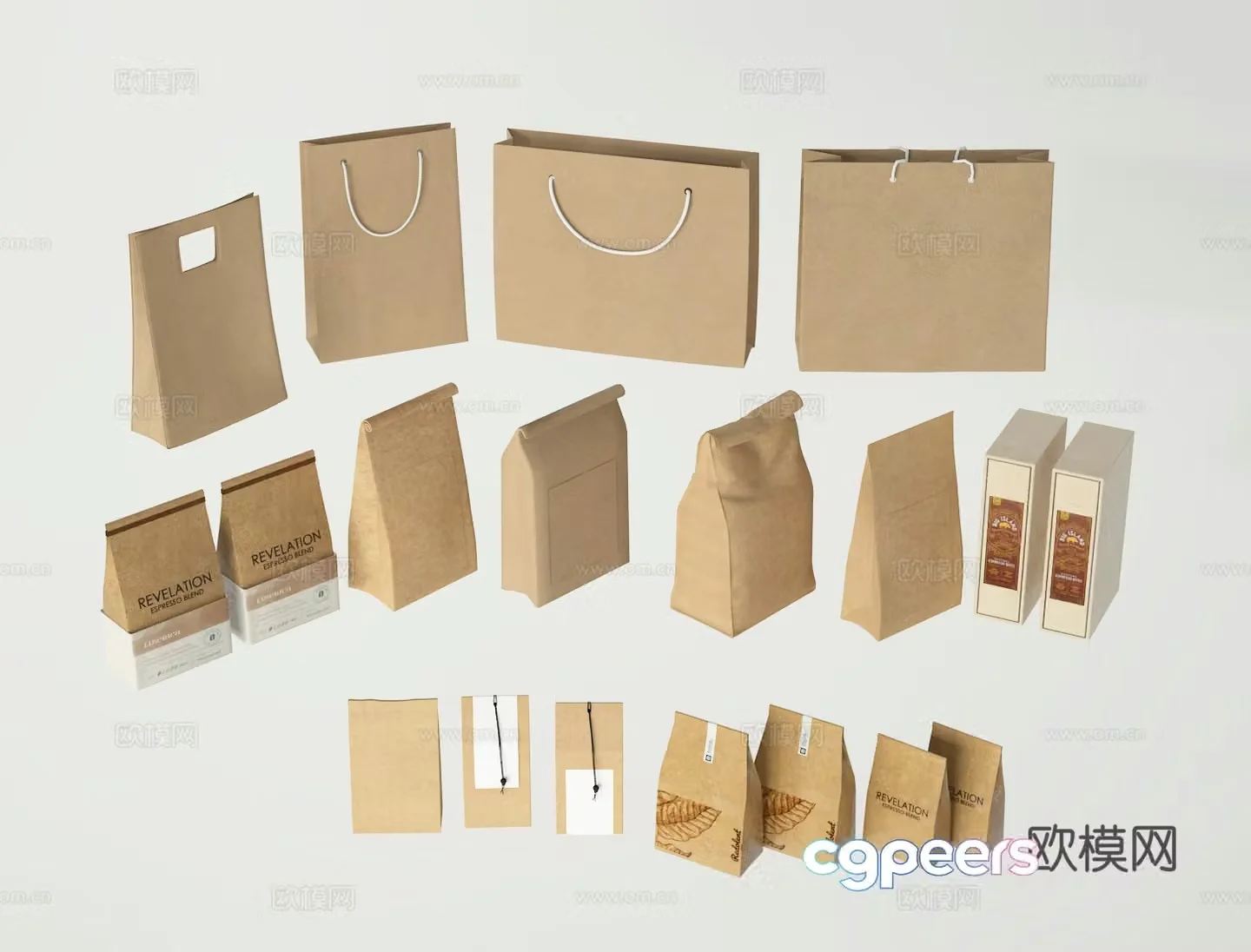 Kraft paper wrapping paper 3d model
