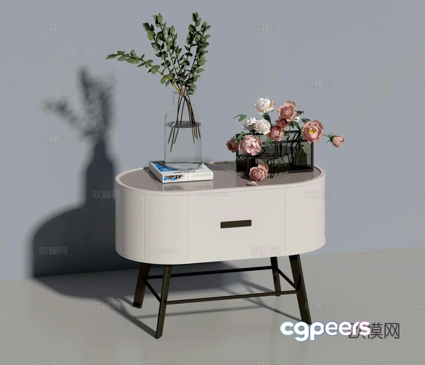 Modern bedside table 3d model