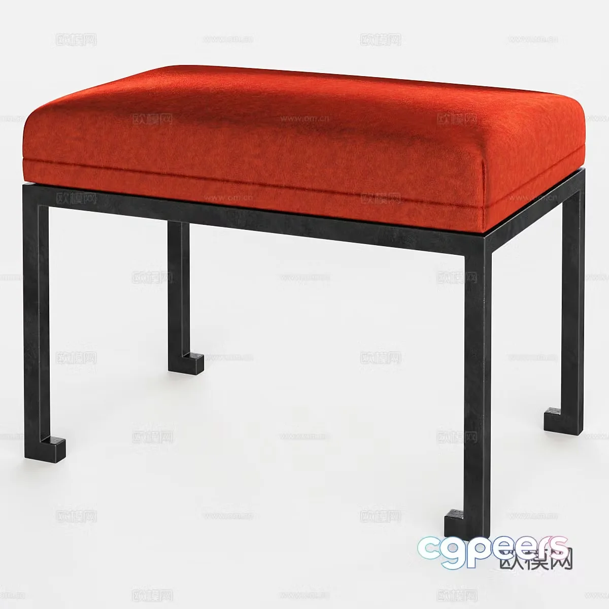 New Chinese style fabric stool 3D model