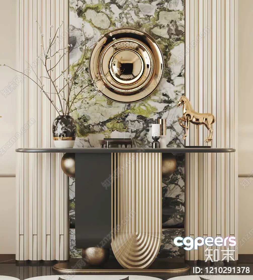 Modern Console Table 3D Model – 8898 – VRAY Render